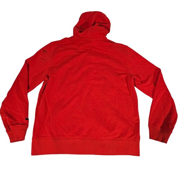Puma Austria History Red Hoodie M Cotton/Polyester Full-Zip Sweatshirt Pockets - Picture 7 of 8